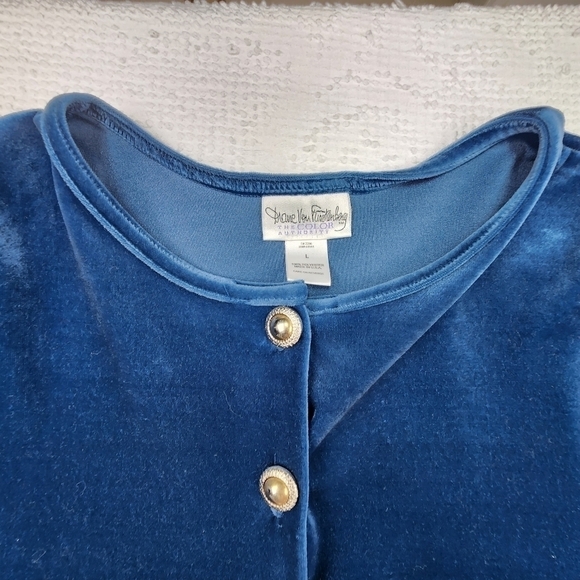 Diane Von Furstenberg The Color Authority Velvet Dress/Cardigan Set Size Large - Picture 10 of 13